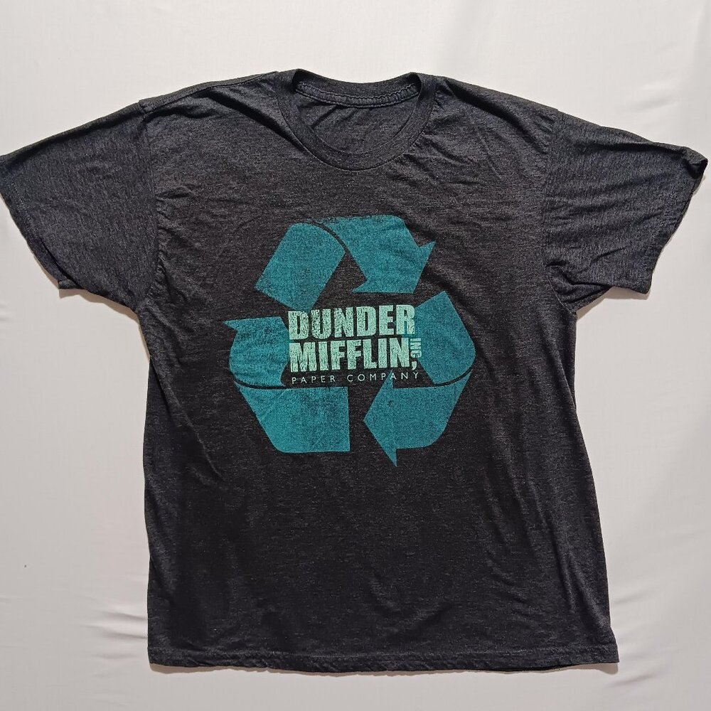 Dunder Mifflin Paper Company The Office Graphic T-Shirt Grey Size Large